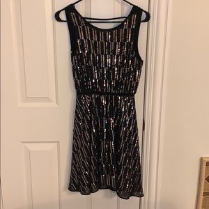 Holiday dress size small 2 4 black beaded new